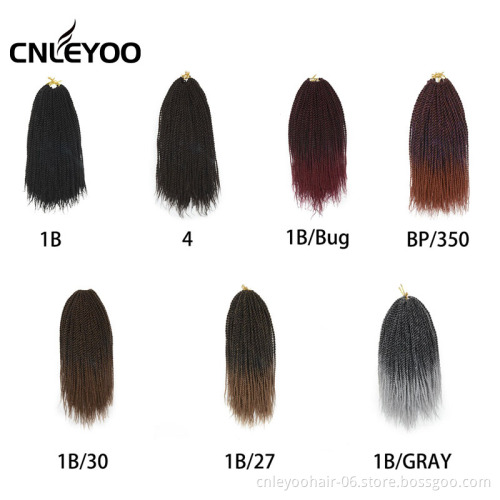 Factory 12Inch 30 Roots Senegalese Twist Crochet Hair For Kids Thin Senegalese Twist Crochet Braidign Hair Extension